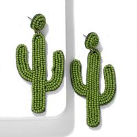 2019   Croix-frontière Chaude Usine Perle Géométrique Boucles D'oreilles Cactus Perle Goutte Gland main image 4