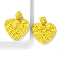 2019 Nouveau Européen Et Américain Ins Style Amour Perle Boucles D'oreilles Bohème Main-tissé Rêve Couleur Perle Boucles D'oreilles main image 1