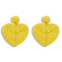 2019 Nouveau Européen Et Américain Ins Style Amour Perle Boucles D'oreilles Bohème Main-tissé Rêve Couleur Perle Boucles D'oreilles sku image 2