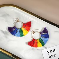 New Bohemian Handmade Colored Tassel Earrings Nhll140951 main image 5
