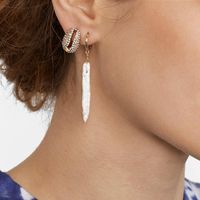 Fashion C Shape Plating Alloy Artificial Gemstones Earrings main image 23