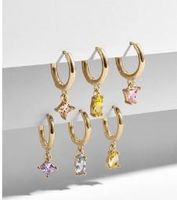 Fashion C Shape Plating Alloy Artificial Gemstones Earrings main image 20
