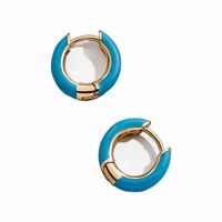 Fashion C Shape Plating Alloy Artificial Gemstones Earrings main image 16