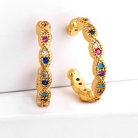 Fashion C-shaped Colored Zircon Clip Cuff Earrings Nhas140988 main image 3