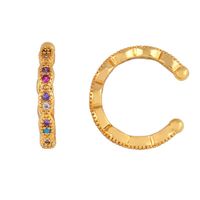 Fashion C-shaped Colored Zircon Clip Cuff Earrings Nhas140988 main image 8
