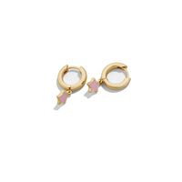 Fashion C Shape Plating Alloy Artificial Gemstones Earrings sku image 3