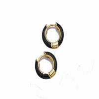 Fashion C Shape Plating Alloy Artificial Gemstones Earrings sku image 28