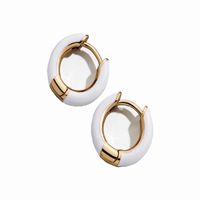 Fashion C Shape Plating Alloy Artificial Gemstones Earrings sku image 32