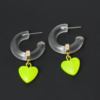 Fashion C Shape Plating Alloy Artificial Gemstones Earrings sku image 8