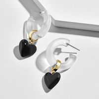 Fashion C Shape Plating Alloy Artificial Gemstones Earrings sku image 11