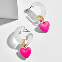 Fashion C Shape Plating Alloy Artificial Gemstones Earrings sku image 12