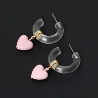 Fashion C Shape Plating Alloy Artificial Gemstones Earrings sku image 27