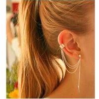 Großhandel Schmuck Mode Blatt Legierung Künstliche Edelsteine Überzug Ohrringe main image 1