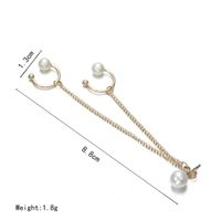 Fashion Fringed Chain Beads Stud Earrings Ear Cuff Nhpf141065 main image 3