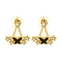 Geometric Plating Alloy Artificial Gemstones Earrings main image 8