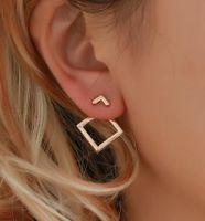 Simple Metal Cutout Rhinestone Cuff Clip Earrings Alloy Alloy Nhpf141090 main image 1