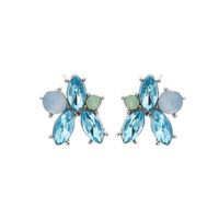 Trendy Minimalist Rhinestone Drop Flower Beads Leaf Geometry 6 Pairs Set Earrings Nhgy141126 main image 6