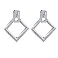 Simple Metal Cutout Rhinestone Cuff Clip Earrings Alloy Alloy Nhpf141090 sku image 2