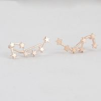 Européen Et Américain Bijoux Grande Ourse Sept Étoiles Boucles D'oreilles Pentagramme Xingx Étoiles Boucles D'oreilles Ornement Boucles D'oreilles En Gros sku image 1