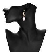 Fashion Personality Long Symmetrical Alloy Finger Imitation Pearl Earrings Nhxs151190 main image 6