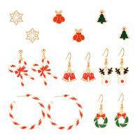 Christmas Elk Christmas Tree Christmas Gift Stud Earrings Set Nhxs151232 main image 2