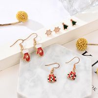 Snowflake Christmas Tree Stud Earrings Set Of 9 Nhxs151251 main image 3