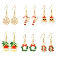 Long Christmas Gifts Christmas Hat Snowflake Earrings Nhxs151254 main image 1