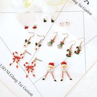 Creative Wild Christmas Series Epoxy Santa Claus Earrings Nhxs151259 main image 4