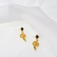 Classic Gold-plated Angel Wings Earrings Nhnt151287 main image 5