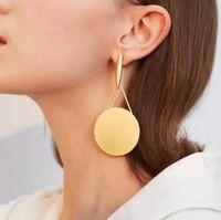 Fashion Long Face Thin Round Earrings Nhnt151291 main image 1