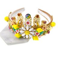 Fashion Fruit Yellow Lemon Crystal Headband Nhnt151306 main image 3