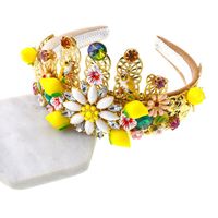 Fashion Fruit Yellow Lemon Crystal Headband Nhnt151306 main image 7