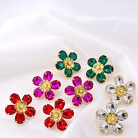 Fashion Crystal Glass With Diamond Stud Earrings Nhnt151332 main image 2