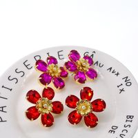 Fashion Crystal Glass With Diamond Stud Earrings Nhnt151332 main image 3