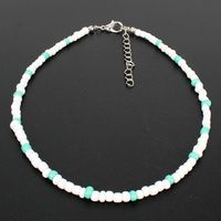 Stylish And Simple Colored Rice Beads Necklace Nhct151340 main image 3