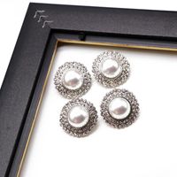 White Pearl Gemstone Diamond 925 Silver Stud Earrings Nhom151369 main image 2