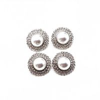 White Pearl Gemstone Diamond 925 Silver Stud Earrings Nhom151369 main image 6