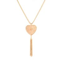 European And American Hollow Disc Tassel Long Necklace Nhxs151403 main image 2
