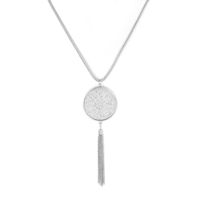 European And American Hollow Disc Tassel Long Necklace Nhxs151403 main image 9