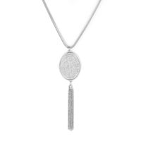 European And American Hollow Disc Tassel Long Necklace Nhxs151403 main image 10
