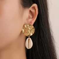 Heiß Verkaufte Ohrringe In Europa Und Amerika, Unregelmäßige Geometrische Yajin-ohrringe, Ohrringe, Natürliche Muscheln, Einfache Französische Ohrringe, Frauen main image 1