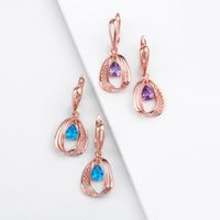 Rose Gold Fashion Shine Gemstone Earrings Nhas151416 main image 3