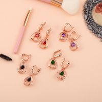 Rose Gold Fashion Shine Gemstone Earrings Nhas151416 main image 5