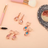 Rose Gold Fashion Shine Gemstone Earrings Nhas151416 main image 6