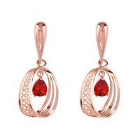 Europe Et En Amérique Croix Frontière Ornement Rose Or De Mode Brillant Anneau Hoop Boucles D'oreilles Oreille Stud Tempérament Boucles D'oreilles Pour Les Femmes Erq01 main image 12