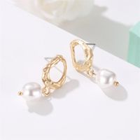 Fashion Irregular Geometric Drops Pearl Earrings Nhdp151422 main image 6