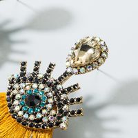 Fashion Diamond Eye Fan Fringe Earrings Nhln151430 main image 3