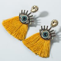 Fashion Diamond Eye Fan Fringe Earrings Nhln151430 main image 5