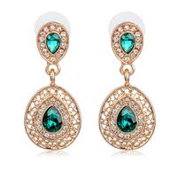 New Drop-shaped Colored Gemstone Earrings Necklace Set Nhdp151440 main image 6