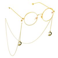 Golden Cat Moon Colgante Cadena De Gafas Hechas A Mano Nhbc151489 main image 1